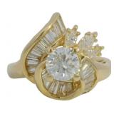 18kt Gold 1.60 ct Natural Round Diamond Ring