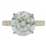 14kt Gold 5.19 ct Round Lab Diamond Ring