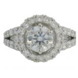 14kt Gold 2.70 ct Round VS Lab Diamond Ring
