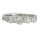 Platinum 1.00 ct Natural Brilliant Diamond Ring