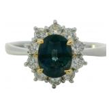Platinum 1.51 ct Natural Sapphire & Diamond Ring