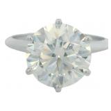 14k Gold 3.76 ct Round Lab Diamond Ring