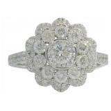 10k Gold 1.00 ct Natural Diamond Cocktail Ring