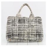 Prada Canapa Tweed Tote Bag