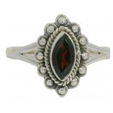 Marquise Cut Genuine Garnet  Ring