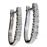 Elegant Diamond Hoop Earrings