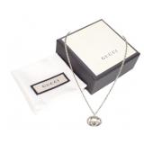 Gucci Interlocking Double G Silver Necklace