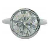 14kt Gold 3.00 ct Round VS Lab Diamond Ring