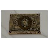 1863 5 Cent Fractional Currency