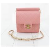 Chanel Matelasse Leather Pearl Chain Shoulder Bag