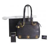 Chanel Triple Coco Caviar 3rd Series Handbag w Box
