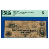 1862 $5 VT Obsolete Note