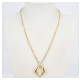 Yves Saint Laurent Rhinestone Gold Necklace