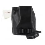 Ferragamo Black Vala Drawstring Shoulder Bag