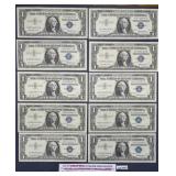 1957 Blue Seal $1 Silver Certificate Lot