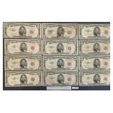 1953 Red Seal $5 Bill Lot