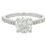 14k Gold 1.51 ct Brilliant VS2 Lab Diamond Ring