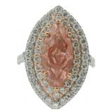 Fancy 6.08 ct Pink Marquise VS Lab Diamond Ring