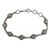 Genuine 7.50 ct Sky Blue Topaz Bracelet