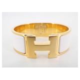 Hermes H Logo Click Clack Bracelet