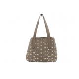Jimmy Choo Brown Leather Star Studded Shoulder Bag