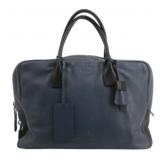 Prada Blue & Black Briefcase Bag