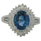 Platinum 2.36ct Natural Sapphire & VS Diamond Ring