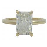 14kt Gold 2.04 ct Radiant VS Lab Diamond Ring