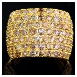 18kt Gold 5.00 ct Natural Brilliant Diamond Ring