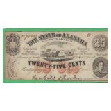 1863 Alabama 25 Cent Note