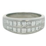 Platinum 1.00ct Natural VVS Brilliant Diamond Ring