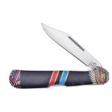 Silverhorse Buffalo Horn Blue Turqioise Knife