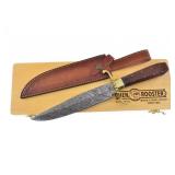Hen & Rooster Rosewood Damascus Knife