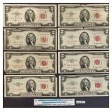 1953 Red Seal $2 Bills