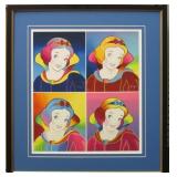 Snow White Suite of 4 Framed Giclee by Peter Max