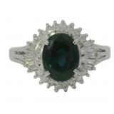 Platinum 2.31ct Natural Sapphire & Diamond Ring