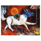 Cow with Parasol Giclee Canvas by Marc Chagall