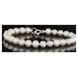 Natural 8 mm Gray Pearl 7" Bracelet