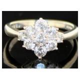 Platinum 1.00 ct Natural Brilliant Diamond Ring