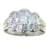 Platinum Natural 1.00 ct Brilliant Diamond Ring