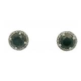 10kt Gold 1.00 ct Black & White Diamond Earrings