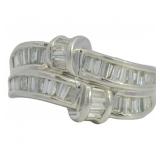 Platinum 1.00 ct Natural Brilliant Diamond Ring