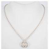 Gucci Interlocking G Silver Necklace