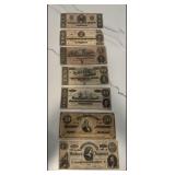 Confederate Note Set $1,$2,$5,$10,$20,$50,100