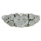 Platinum 1.71 ct Natural Round Diamond Ring