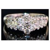 Platinum Natural 1.00 ct Brilliant Diamond Ring