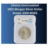MS65 GEM GRADE 1921-1935 Peace Silver Dollar