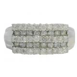 Platinum 1.00 ct Natural Brilliant Diamond Ring