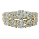 18k Gold 2.03 ct Natural Brilliant VS Diamond Ring