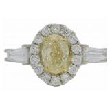 Brilliant 2.26 ct Fancy Yellow VS Lab Diamond Ring